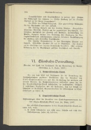 VI. Eisenbahn-Verwaltung.