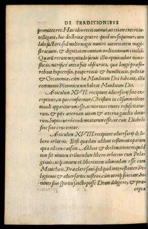 Articulum XVII. recipiunt adversarii sine exceptione ...