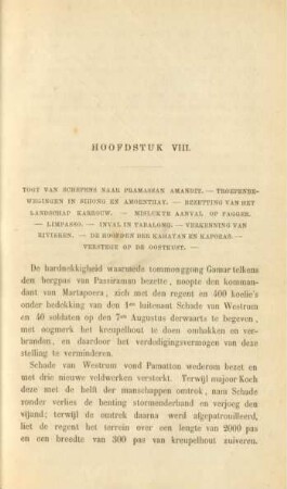 Hoofdstuk VIII. Togt van Schepens naar Pramassan Amandit ...