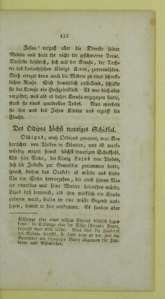 Des Oidipos höchst trauriges Schicksal