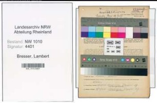 Entnazifizierung Lambert Bresser , geb. 21.11.1885 (Ingenieur)