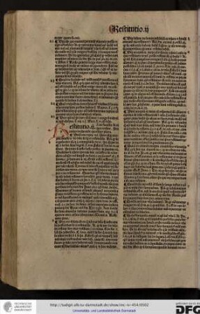 Restitutio ii scilicet cui facienda sit et quo ordine, pro cuius declaratione queruntur plura.
