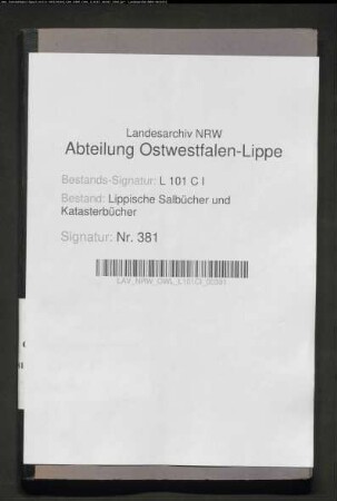 Meßregister der Bauerschaft Kluckhof von 1841