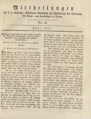 23.1822: Mittheilungen. Nro. 23. Juni 1822.