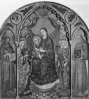 Madonna mit Kind zwischen Heiligen