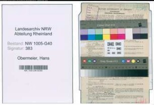 Entnazifizierung Hans Obermeier , geb. 31.01.1898 (Beamter)