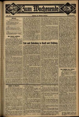 Zweite Ausgabe vom Sonntag, den 26. November 1933.