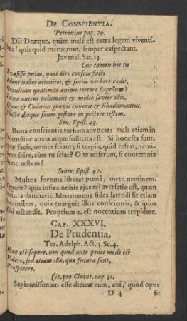 Cap. XXXVI. De Prudentia.
