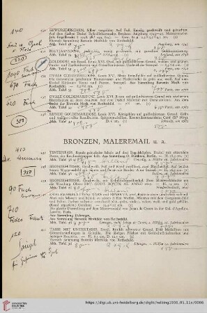 Bronzen, Maleremail (Nr. 437-449)