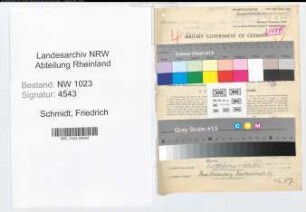 Entnazifizierung Friedrich Schmidt , geb. 19.04.1904 (Regierungsrat)