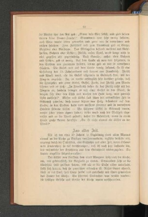 Aus alter Zeit.