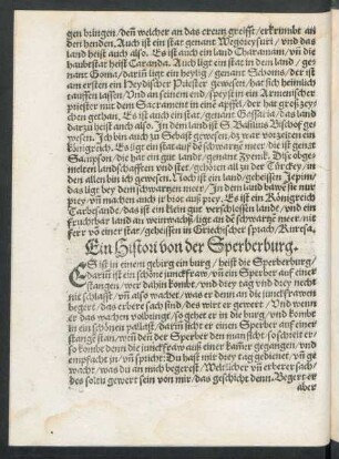Ein Histori von der Sperberburg.