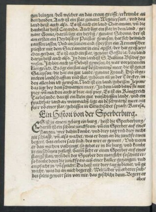 Ein Histori von der Sperberburg.