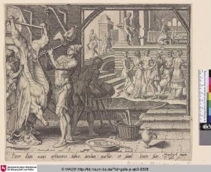[The slaughter of the fattened calf; Die Schlachtung des gemästeten Kalbs]