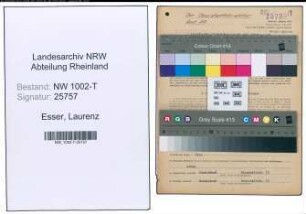 Entnazifizierung Laurenz Esser , geb. 21.10.1885 (Vermessungsrat)
