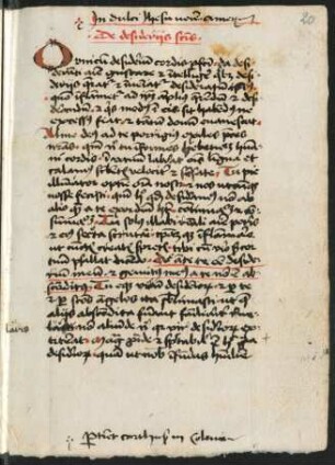 Faszikel I.III De desideriis sanctis