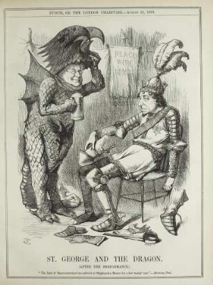 St. George and the dragon. (After the performance)