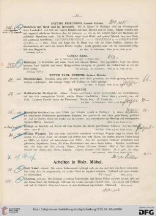 Arbeiten in Holz; Möbel (Nr. 451-479)