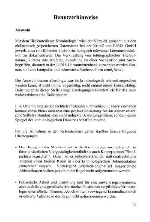 11-13, Benutzerhinweise