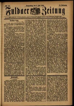 Ausgabe vom Donnerstag, den 05. Juli 1894.