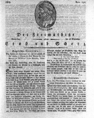 Nro. 192, Donnerstag den 26. September