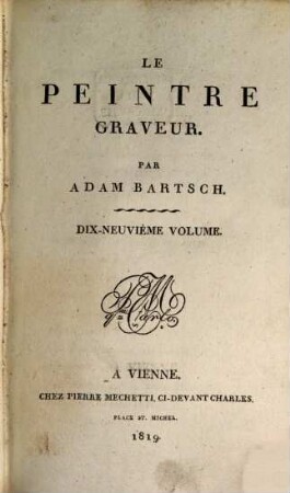 Le peintre graveur, 19. Peintres ou dessinateurs italiens: maitres du dix-septième siècle ; 1