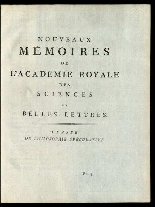 Classe De Philosophie Spéculative