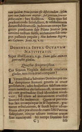 Dominica Infra Octavam Nativitatis.