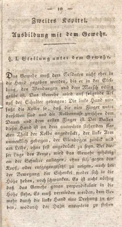 Zweites Kapitel. Ausbildung mit dem Gewehr.