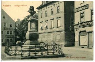 Meißen. Böttgerdenkmal (Neugasse/Kerbe)