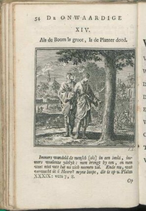 XIV. Als de Boom is groot, Is de Planter dood.