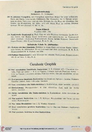 Gerahmte Graphik (Nr. 330-342)
