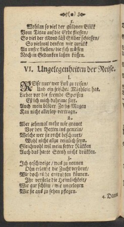VI. Ungelegenheiten der Reise