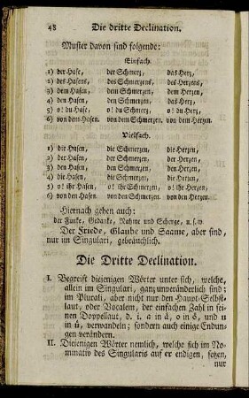 Die dritte Declination.