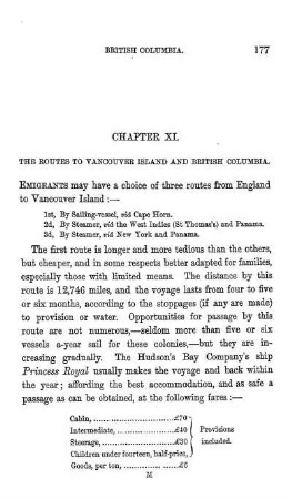THE ROUTES TO VANCOUVER ISLAND AND BRITISH COLUMBIA