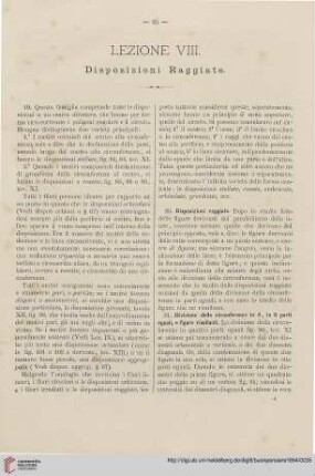 Lezione VIII: Disposizioni Raggiate