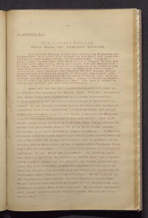 13. Lehrbrief. K.I. Die lösende Nahrung.