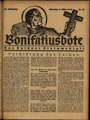 Ausgabe vom Sonntag, den 05. März 1939.