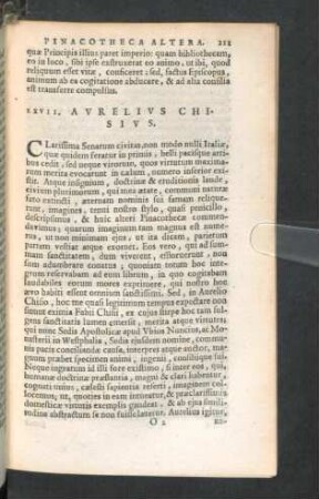 LXVII. Aurelius Chisius.
