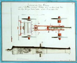 WHK 43 Pläne der Artillerie: 12-Pfünder-Kanone, nach 1806