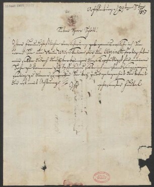 Brief an B. Schott's Söhne : 29.09.1817