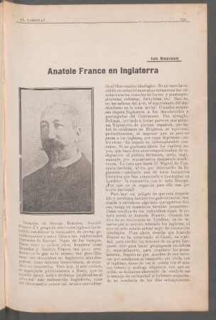 Anatole France en Inglaterra