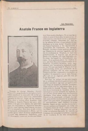 Anatole France en Inglaterra