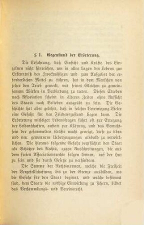 Das Preussische Versammlungs- und Vereinsrecht