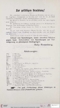 Zur gefälligen Beachtung