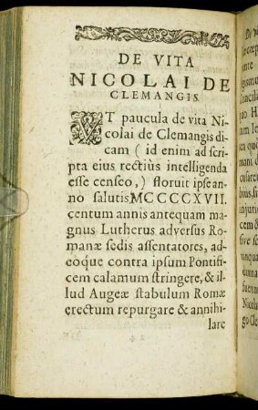 De Vita Nicolai De Clemangis.