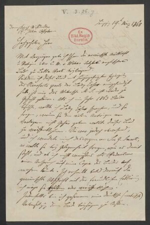 Brief an Friedrich Wilhelm Jähns : 19.03.1868