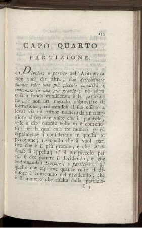 Capo Quarto Partizione.