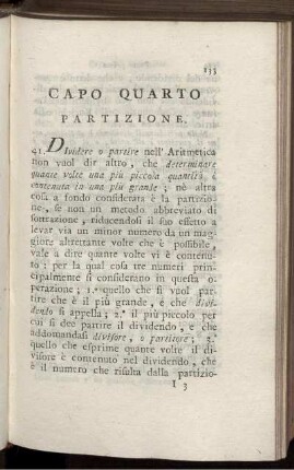 Capo Quarto Partizione.