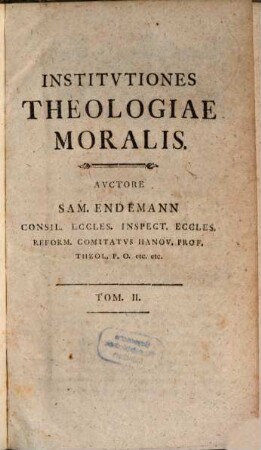 Institvtiones Theologiae Moralis. 2
